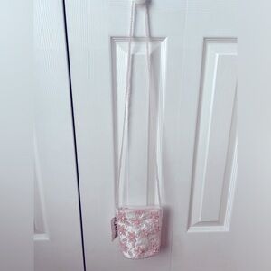 NWT Vintage SASHA Pink Satin Beaded Sequin Shoulder Mini Bag